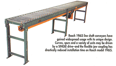 Model 196LS Line Shaft Driven Live Roller Conveyor