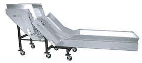 E-525 Series (under press) Conveyor with E-400 Series Finger Separator