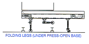 Machine Stand: Folding Legs - Open base